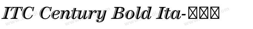 ITC Century Bold Ita字体转换